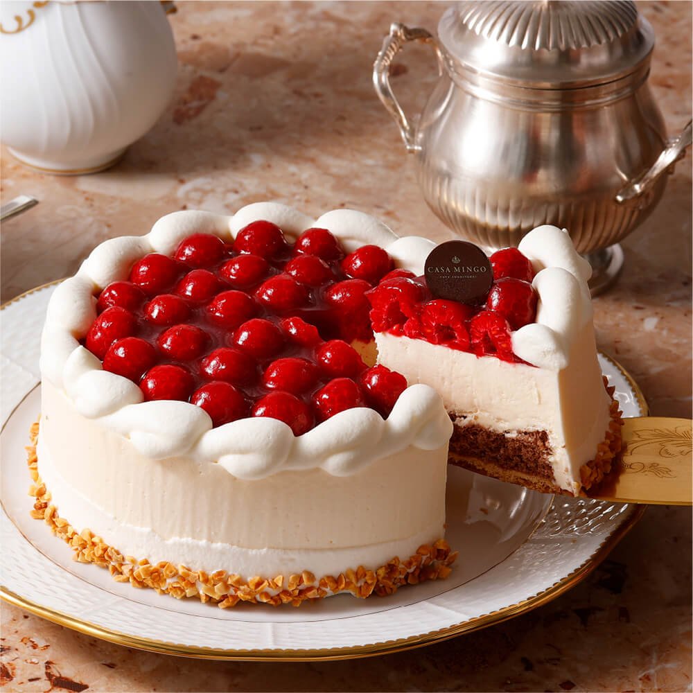最高級洋菓子 シュス木苺レアチーズケーキ15cm ＆ザッハトルテ